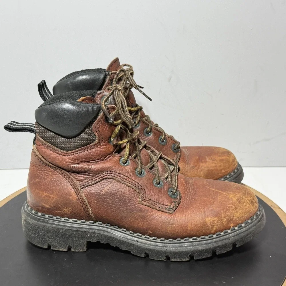 Red Wing Shoes Boots Mens Size 7.5 B Brown Leather EH Work Combat 1626 USA